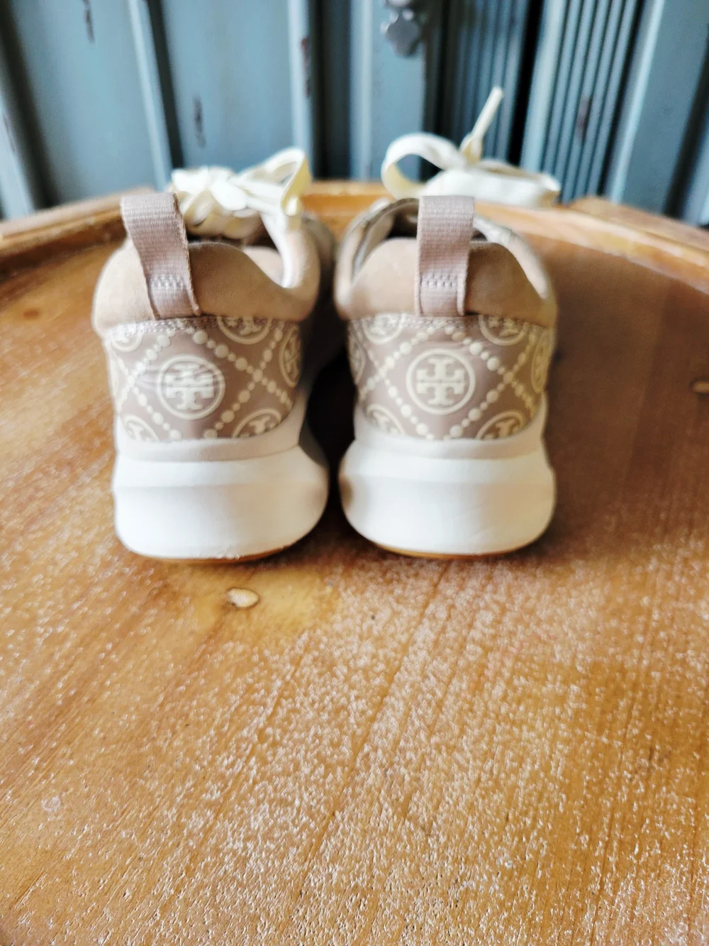 Tory Burch Women’s Cream Suede Platform Sneakers